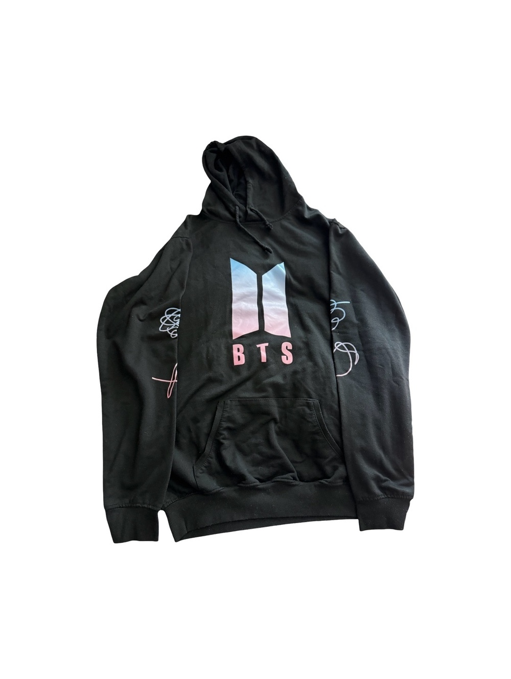 BTS Black Pullover Hoodie with Logo and Member Names